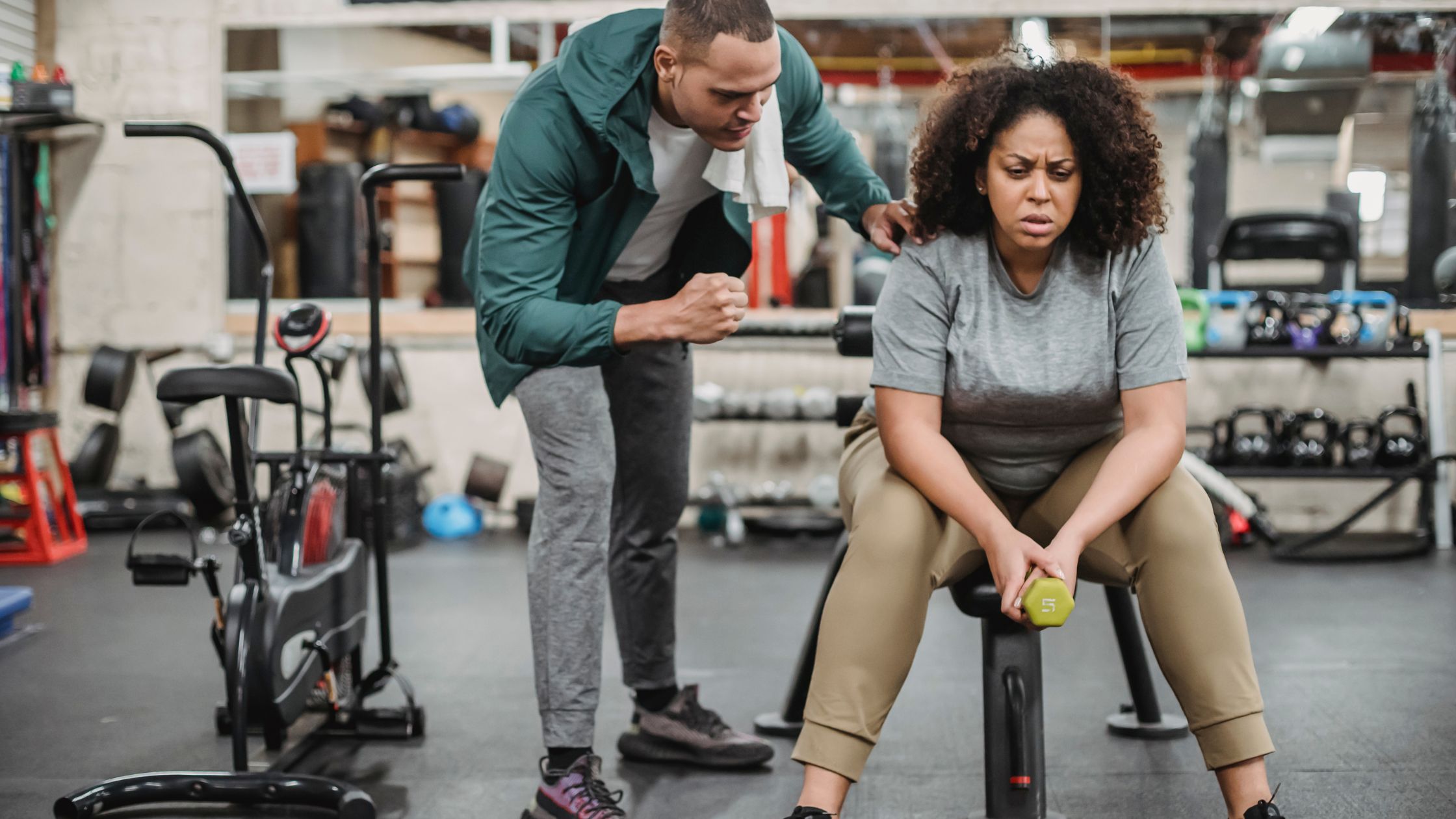 picture of a fitness coach with a client