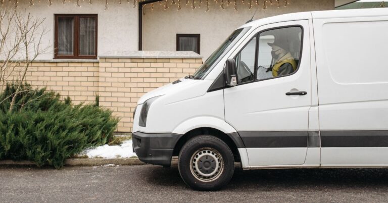 picture of a cargo van parked outside