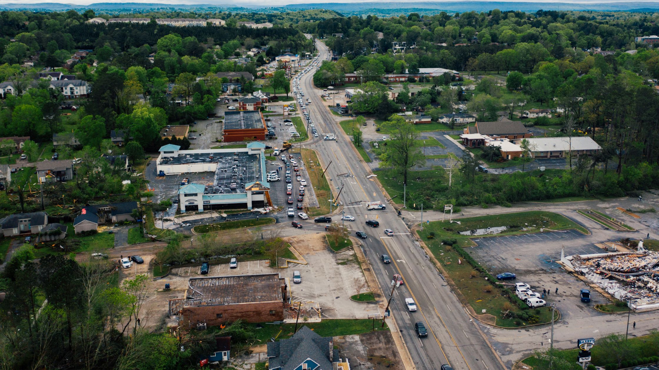 Ariel view of a cheap location