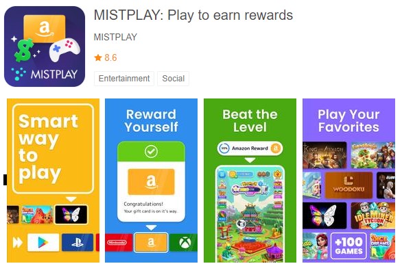 picture of Mistplay game interface