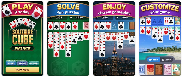 solitaire cube interface