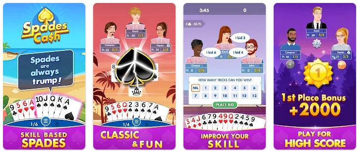 spades cash game interface