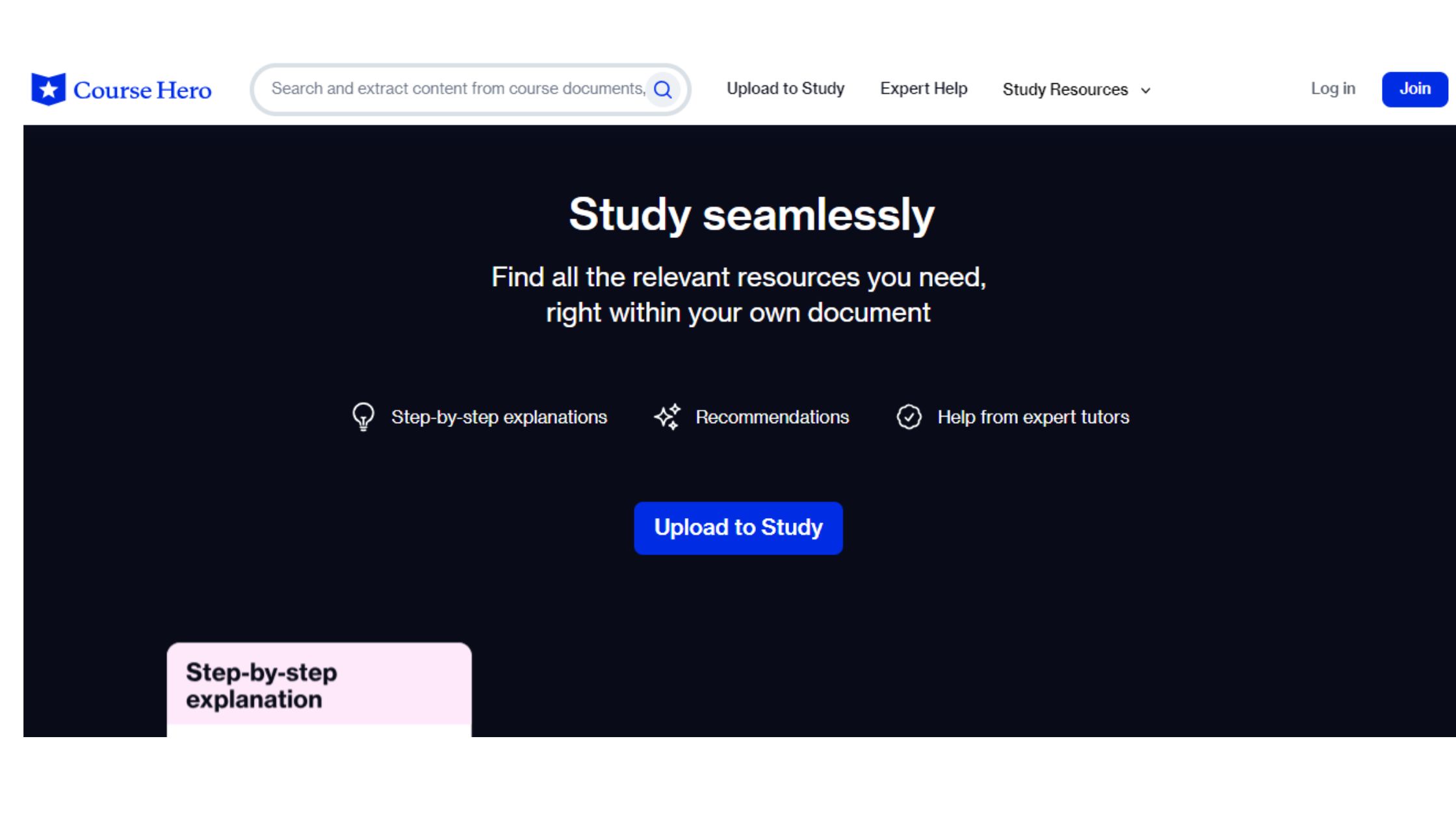 Course Hero dashboard - platforms that pay yo to do home work