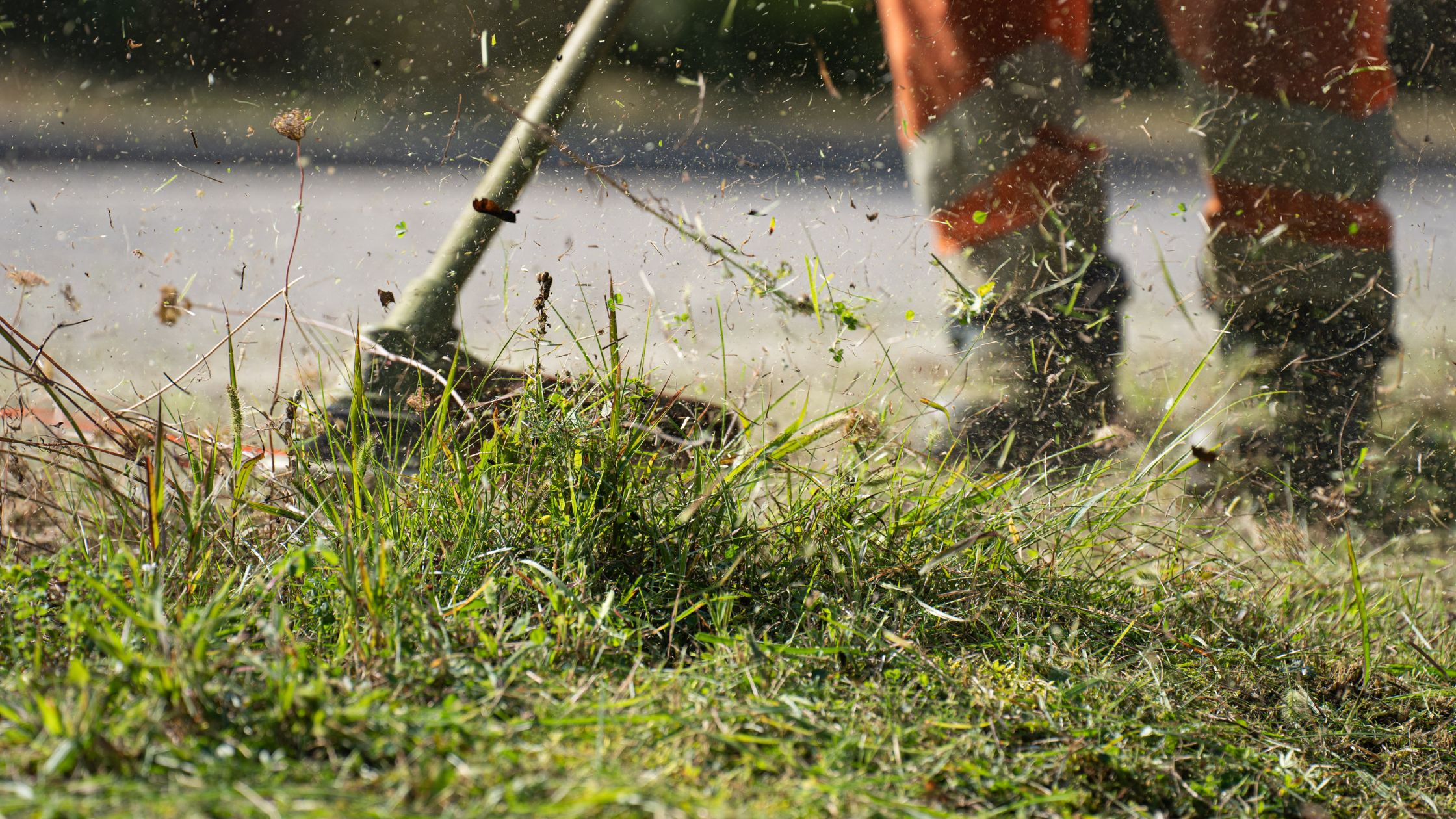 Picture of a landscaper at work