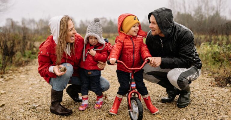 A couple having with their children