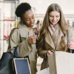 Ladies with shopping bags